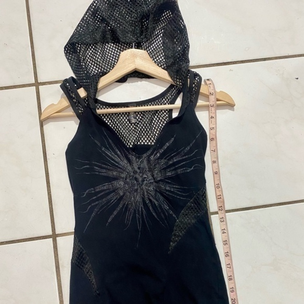 Vintage Lip Service Mini Dress w/Mesh Hood - Picture 2 of 10